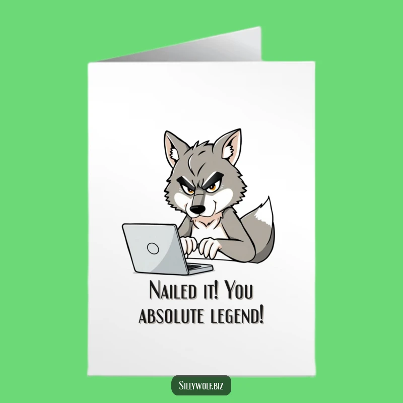 Free Printable Wolf Hustle Congratulations Card - Downloadable Funny DIY Gift